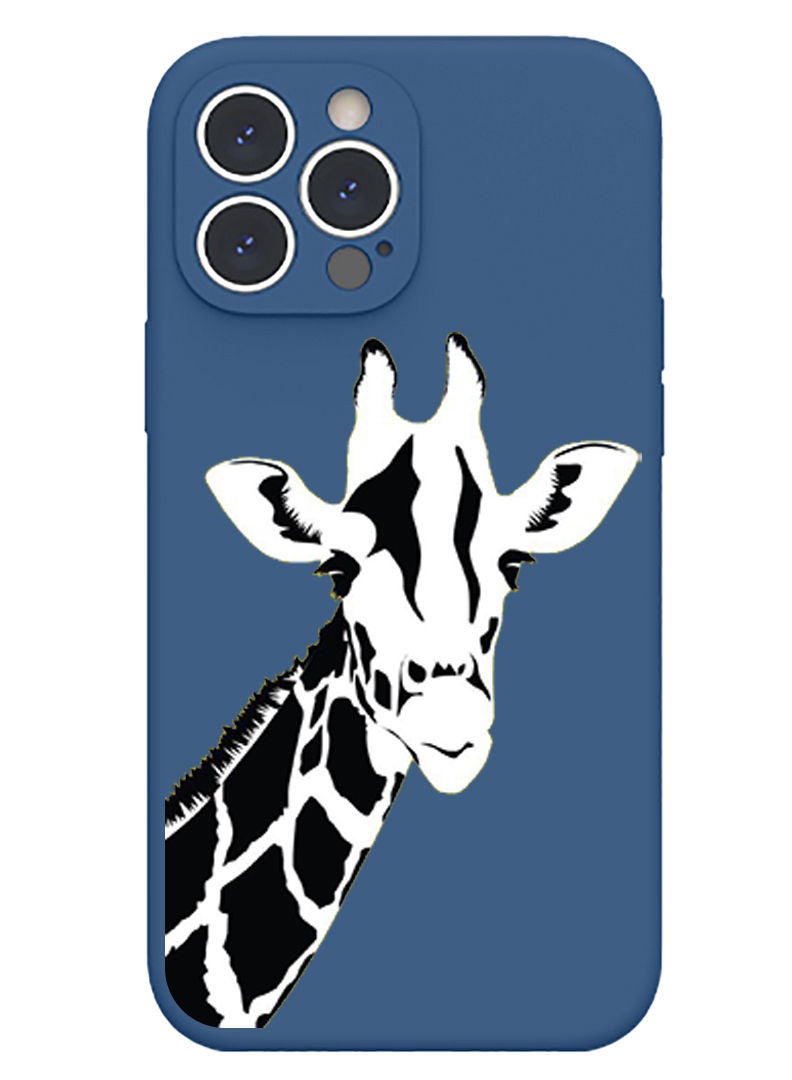 Theodor Protective Slim Fit Case Liquid Silicone Cover with Full Body Protection Anti-Scratch Shockproof Case For iPhone 13 Pro Blue  - Girl copy - Image 1