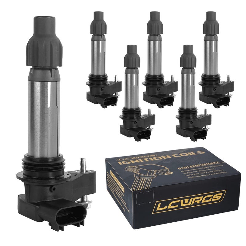 مجموعة من 6 لفائف إشعال ل 36 30 32 V6 بويك إنكلايف GMC أكاديا تيرين كاديلاك CTS SRX XTS شيفروليه ترافيرس ماليبو إمبالا إكوينوكس 2010 2012 2013 2014 2015 2016 استبدال UF569