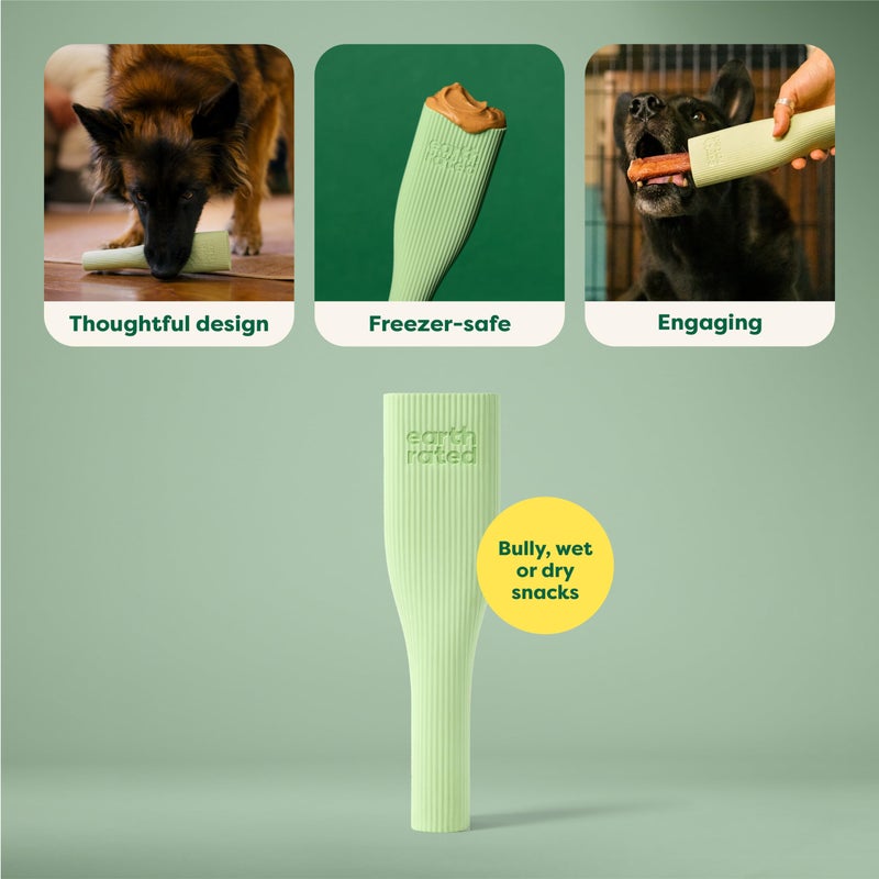Earth Rated Dog Toy, Enrichment Toys for Adult and Puppy Dogs, Dishwasher and Freezer-Safe, Natural Rubber, Large, Green - Image 2