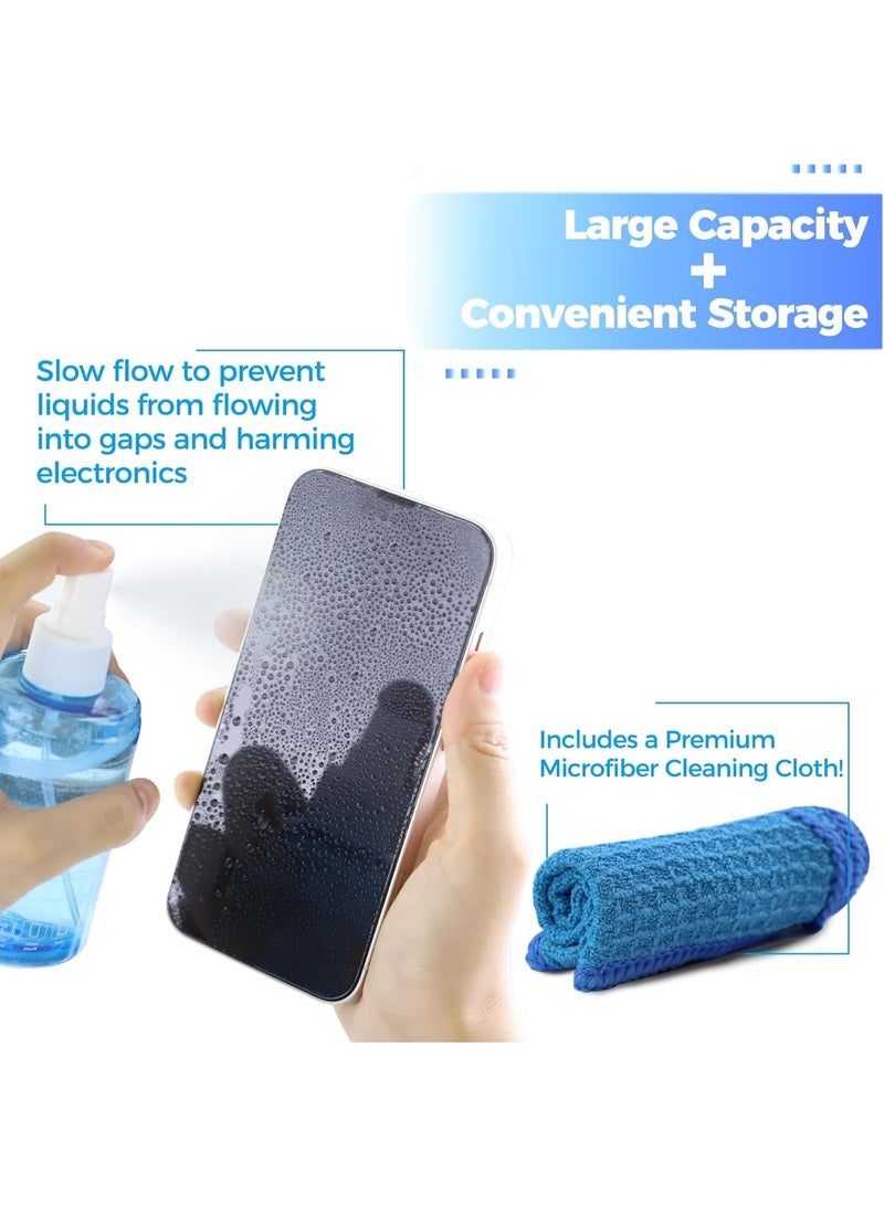 كريستال مجموعة تنظيف شاشات فاخرة | أجهزة التلفزيون، والحواسيب، والهواتف، والأجهزة اللوحية مع قطعة قماش من الألياف الدقيقة سعة 200 مل - Image 3