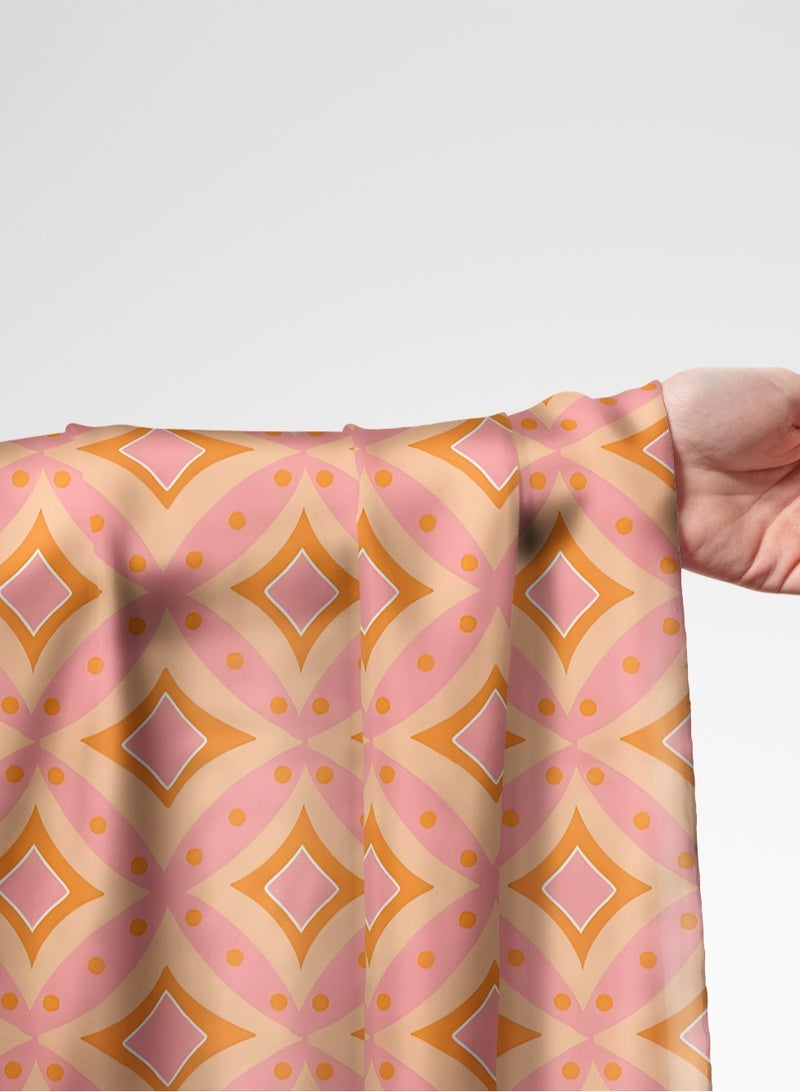 فيلاتو Ø¬Ù„Ø§Ø¨ÙŠØ© Ù…Ø®ÙˆÙŠØ± Ù…Ù† Ù‚Ù…Ø§Ø´ Ø­Ø±ÙŠØ± Ø§Ù„Ù„ÙŠÙ„ Ø¹Ø±Ø§Ù…Ù†ÙŠ Ø¨Ø§Ù„ÙŠØ§Ø±Ø¯Ø©ØŒ Ù…Ø±ØµØ¹Ø© Ø¨Ø§Ù„Ù…Ø§Ø³ØŒ Ø¨Ø±ØªÙ‚Ø§Ù„ÙŠ ÙˆØ±Ø¯ÙŠØŒ Ø®ÙŠØ§Ø·Ø©ØŒ Ø¹Ø±Ø¶ 58 Ø¨ÙˆØµØ© - Image 1