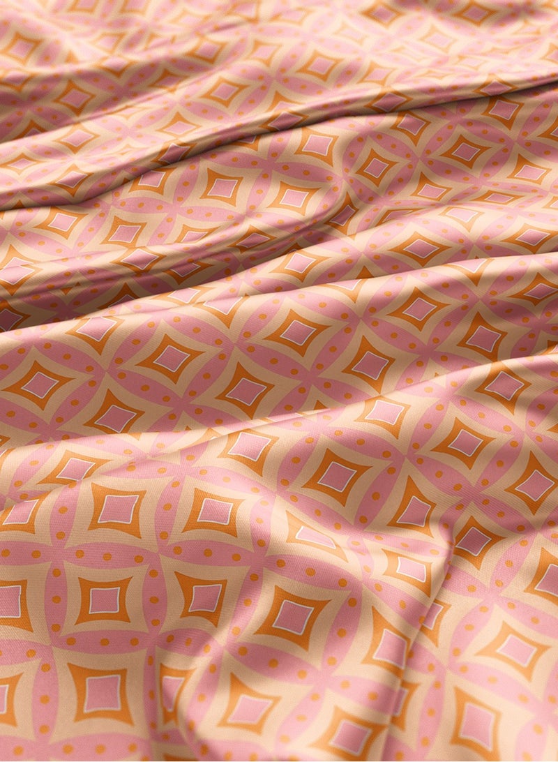 فيلاتو Ø¬Ù„Ø§Ø¨ÙŠØ© Ù…Ø®ÙˆÙŠØ± Ù…Ù† Ù‚Ù…Ø§Ø´ Ø­Ø±ÙŠØ± Ø§Ù„Ù„ÙŠÙ„ Ø¹Ø±Ø§Ù…Ù†ÙŠ Ø¨Ø§Ù„ÙŠØ§Ø±Ø¯Ø©ØŒ Ù…Ø±ØµØ¹Ø© Ø¨Ø§Ù„Ù…Ø§Ø³ØŒ Ø¨Ø±ØªÙ‚Ø§Ù„ÙŠ ÙˆØ±Ø¯ÙŠØŒ Ø®ÙŠØ§Ø·Ø©ØŒ Ø¹Ø±Ø¶ 58 Ø¨ÙˆØµØ© - Image 3