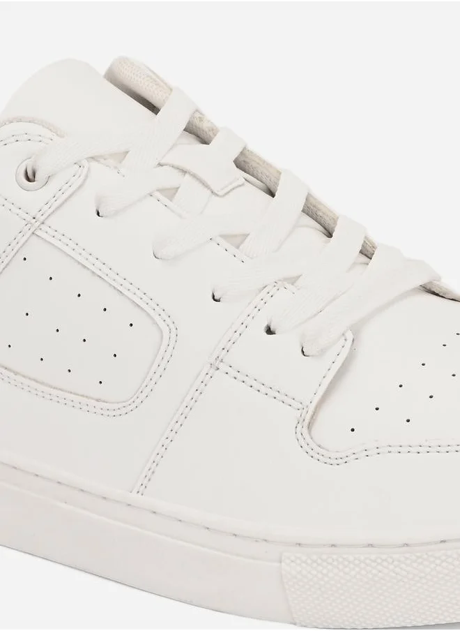 Styli Platform Sole Lace Up Court Sneakers