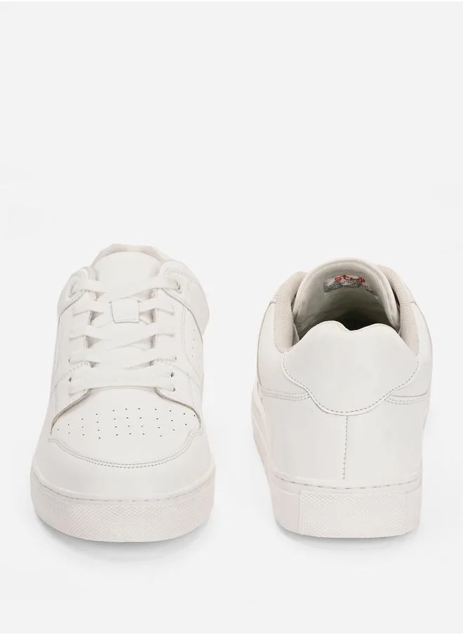 Styli Platform Sole Lace Up Court Sneakers