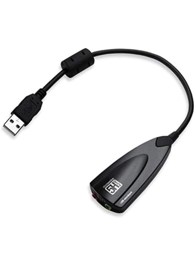 محول بطاقة صوت خارجي بمنفذ USB 2.0 – محول صوت افتراضي 7.1 قناة للابتوب والكمبيوتر - Image 4