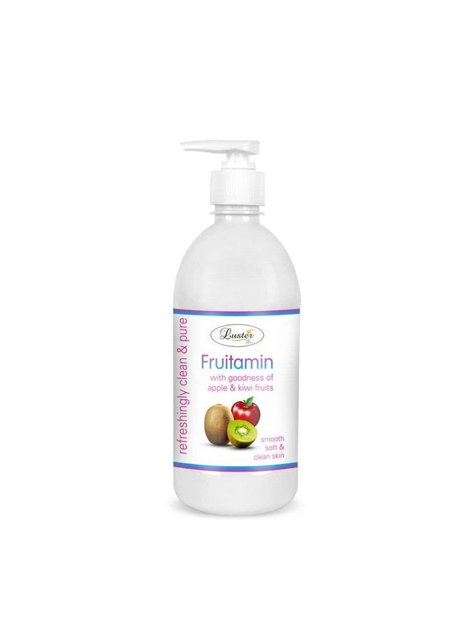 LUSTER Fruitamin Extra Care Cleansing Milk; Enriched With Apple & Kiwi Extracts; For Smooth Soft & Clean Skin; Cleansing Milk For Face (Paraben & Sulfate Free)500 Ml - Image 3