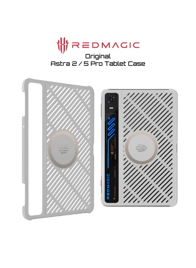 ريد ماجيك كفر مغناطيسي REDMAGIC Astra 2، غطاء حماية للتابلت للألعاب مع حلقة مغناطيسية من الفولاذ الكربوني، حماية من الصدمات ثلاثية الأبعاد، حامل مدمج، متوافق مع المبرد، أبيض - Image 1