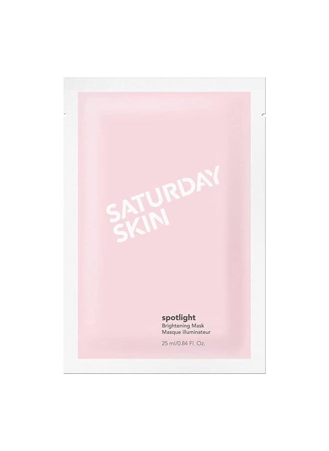 saturday skin Spotlight Brightening Mask, Pore Purifying and Hydrating Face Mask Skin Care, Refines Skin Tone & Texture Hypoallergenic, Cruelty Free(25ml/0.84 Fl Oz)  - Image 1
