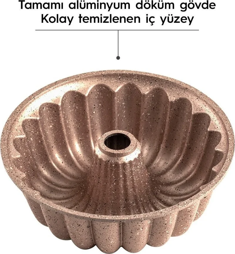 نهير 1 Piece Azalea Aluminum Casting 26 cm Cake Mold Tart Gold Casting