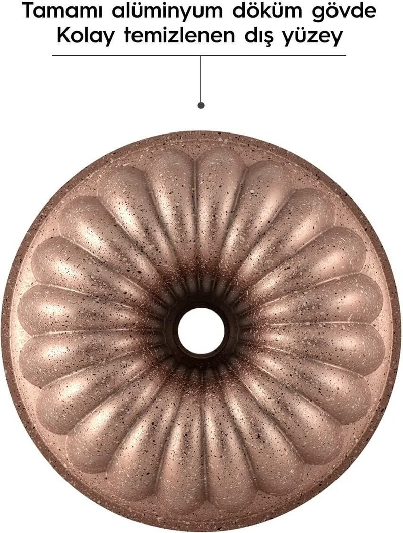 نهير 1 Piece Azalea Aluminum Casting 26 cm Cake Mold Tart Gold Casting