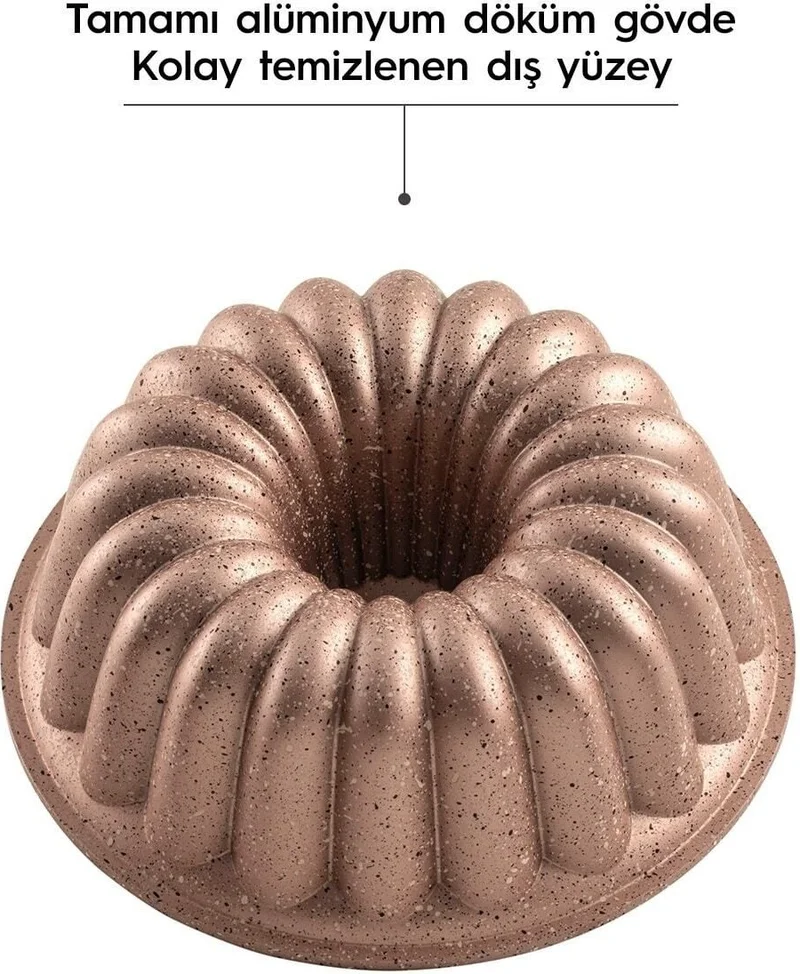 نهير 1 Piece Azalea Aluminum Casting 26 cm Cake Mold Tart Gold Casting