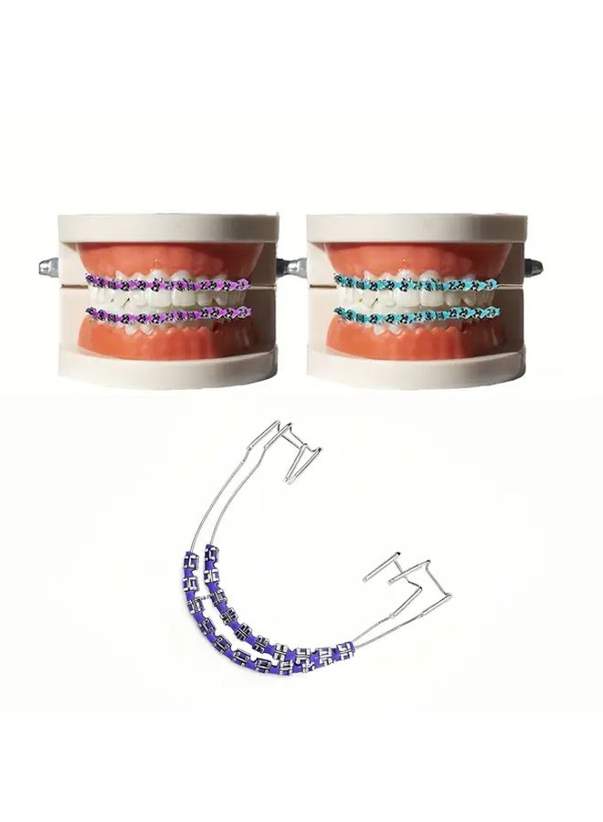 Blue Metal Braces with Hooks for Teaching Model and Holiday Decor - Image 1