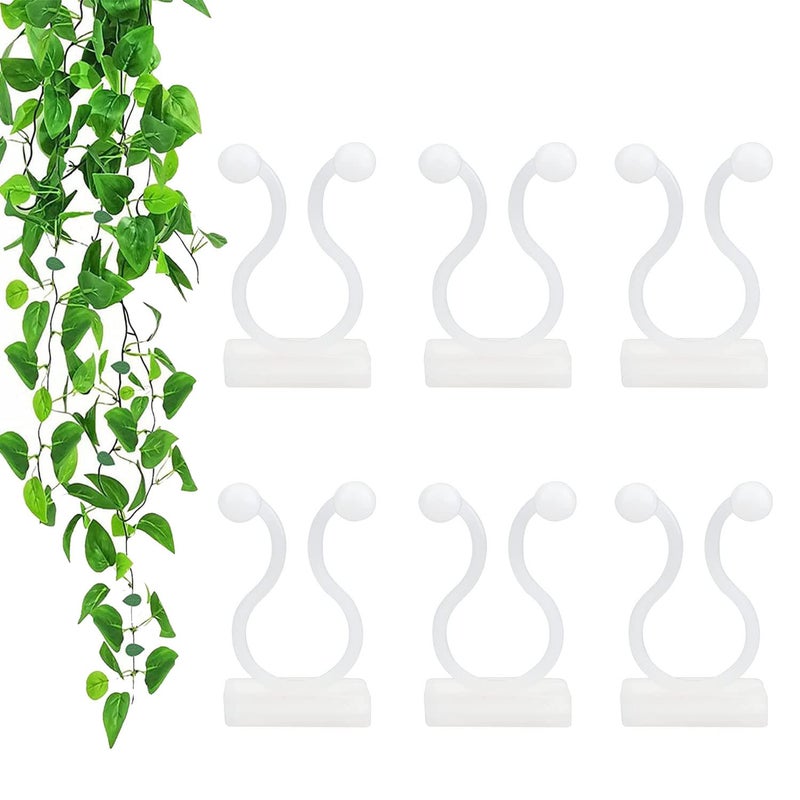 Zibo Plant Climbing Wall Fixture Clips,100Pcs Plant Fixer Self-Adhesive Hook,Garden Vegetable Plant Support Binding Clip Invisible Wall Vines,Fixture Wall Sticky Hook Fixing Clip Vines Holder (B-100 Pcs) - Image 1