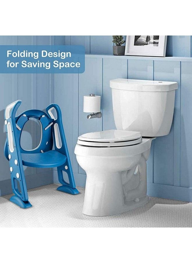 NIRVA WITH DEVICE OF WOMEN PICTURE - Baby Potty Training Step Ladder Toilet Stand (Lake Blue) - Image 1