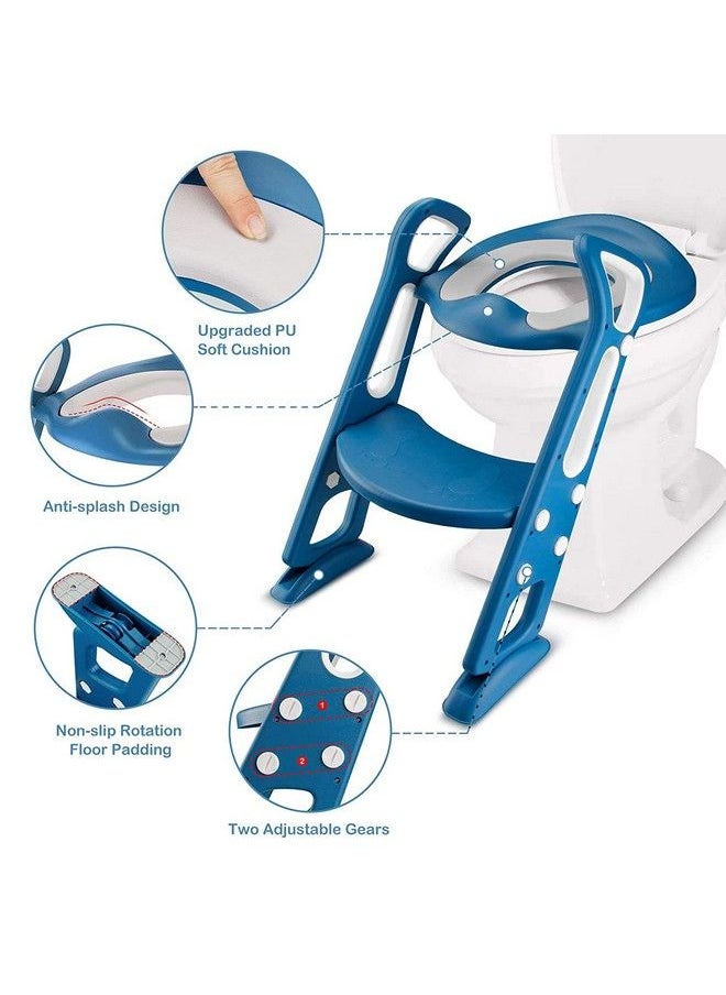 NIRVA WITH DEVICE OF WOMEN PICTURE - Baby Potty Training Step Ladder Toilet Stand (Lake Blue) - Image 1