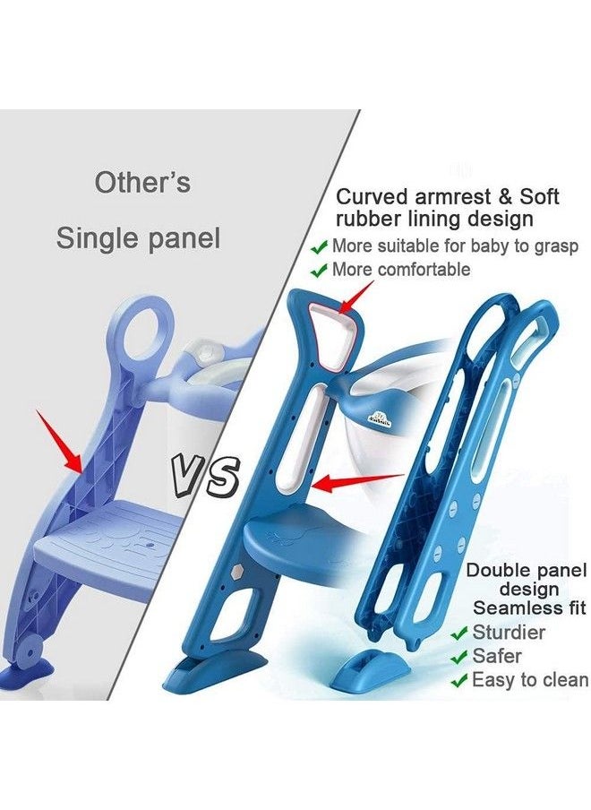 NIRVA WITH DEVICE OF WOMEN PICTURE - Baby Potty Training Step Ladder Toilet Stand (Lake Blue) - Image 1