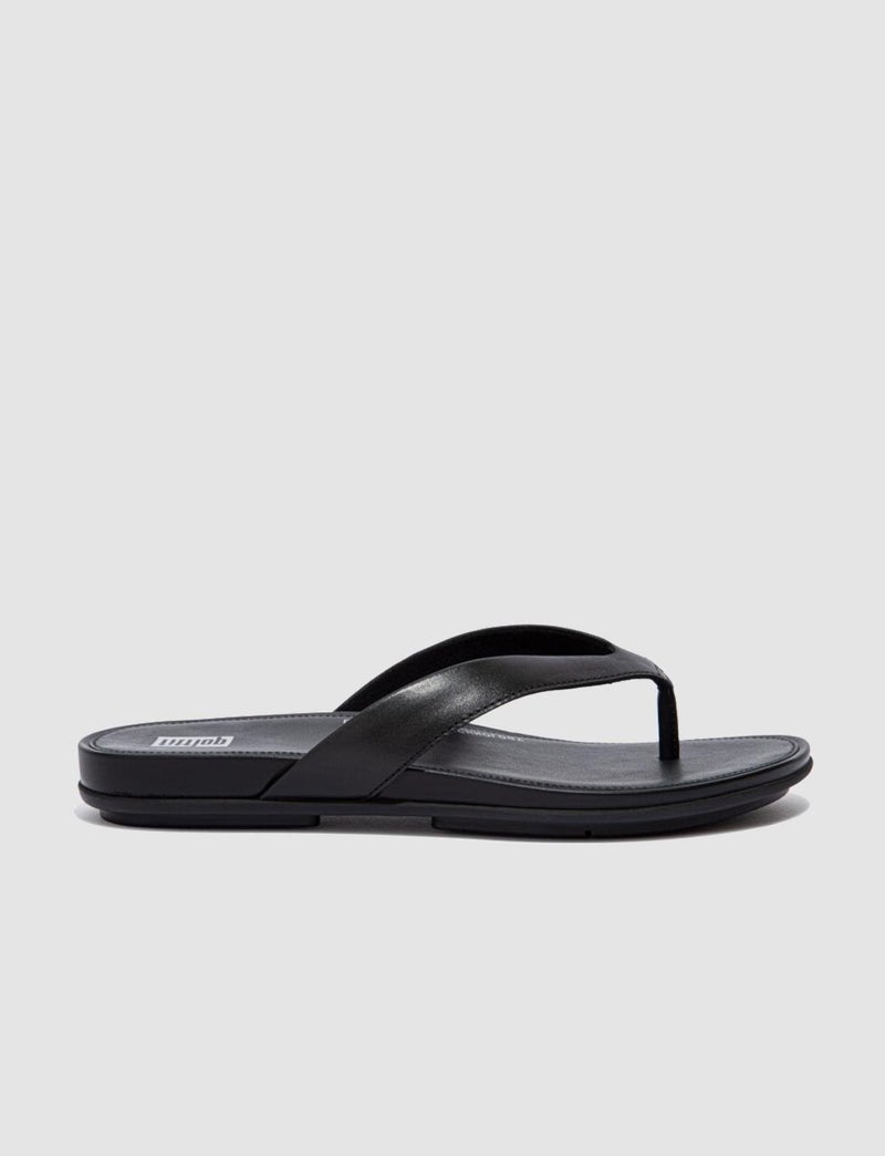 FitFlop Gracie Leather Eo8 Black Women's Flip Flops - Image 1