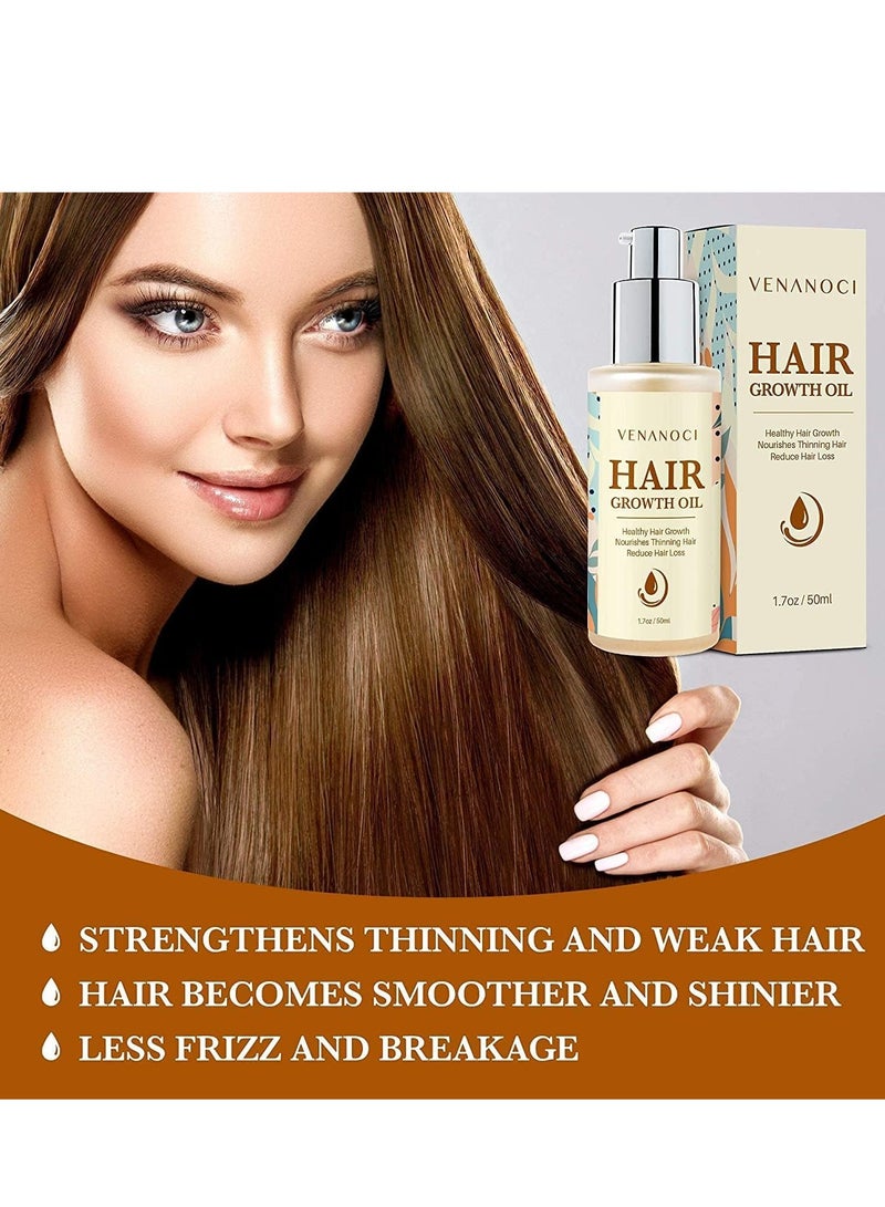 ڤينانوتشي زيت البيوتين وزيت الخروع وزيت إكليل الجبل لنمو الشعر للنساء، علاجات تساقط الشعر، زيت الشعر الجاف، من فينانوسي - Image 3