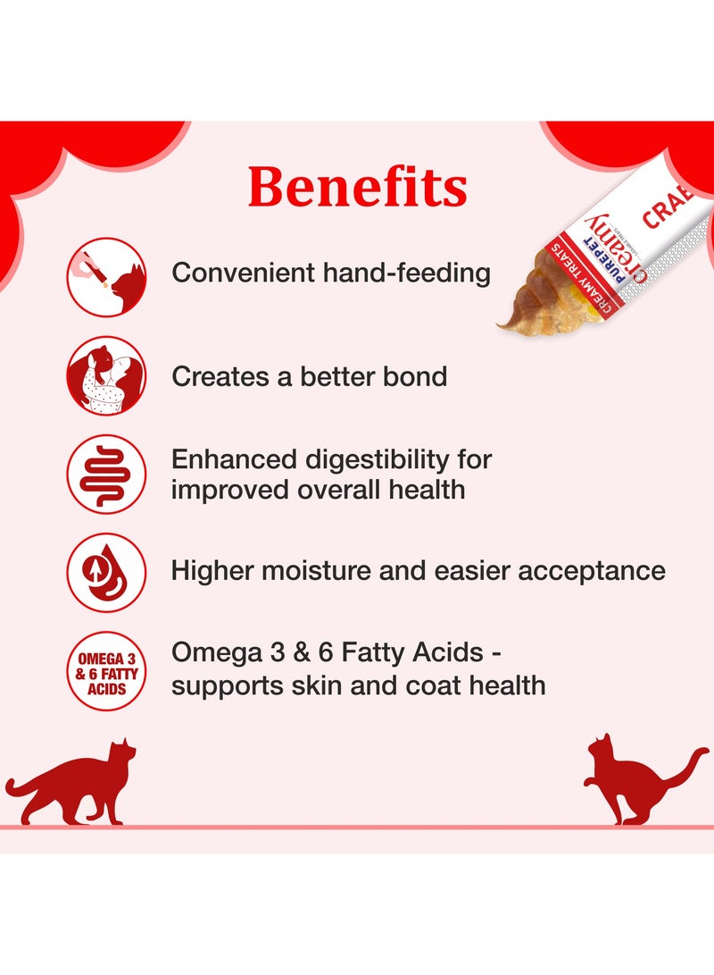 PUREPET علاجات القطط الكريمية القابلة للّعق بالسرطان والدجاج - Image 4