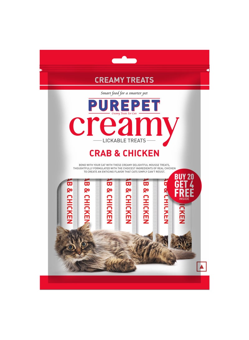 PUREPET علاجات القطط الكريمية القابلة للّعق بالسرطان والدجاج - Image 2