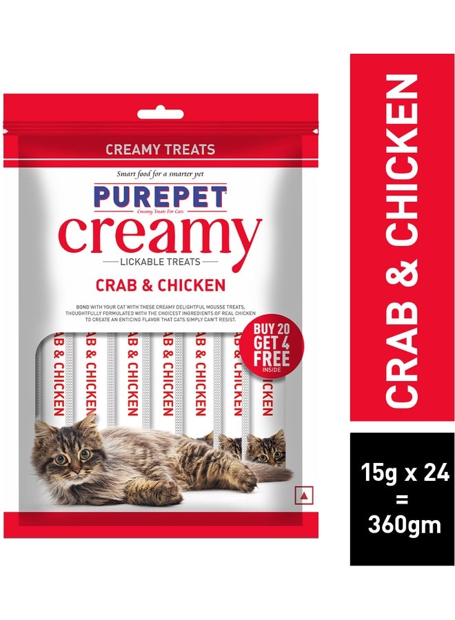 PUREPET Creamy Lickable Cat Treats Crab And Chicken - Image 3