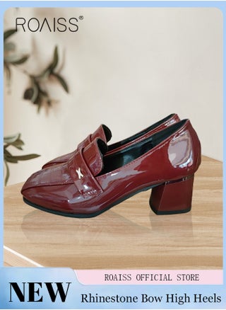 Fashion Office Ladies Shoes Women Pu Leather Pumps Shoes British Style Square Toe Leather Shoes Mid Heel Chunky Heel Women Shoes - pzsku/ZFFD689936F012F7C9BECZ/45/_/1728367607/434d9707-254c-4513-825c-34539ecb6155
