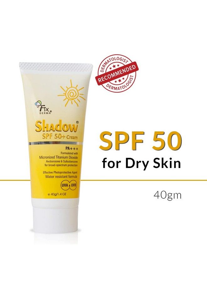 FIXDERMA Shadow Sunscreen Spf 50 Sunscreen Acne Prone Sun Screen Protector Spf 50 ; Sunscreen For Uva & Uvb Protection ; Sunscreen For Women & Men (Spf50 40 Gm) - Image 3