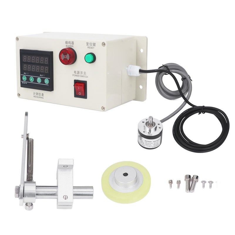 Digital Length Counter: 6 Digit Display, 1-999999 Range - Alarm Function, Power Off Memory, Easy Operation for Cloth Mills, Textile Mills, Garment Processing Plants - Image 1