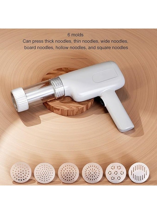 Electric Pasta Maker, Electric Noodle Maker Handheld Press Pasta Machine Automatic Portable Noodle Maker with 6 Noodle Molds for Home, Cordless Pasta Machine  - Image 4