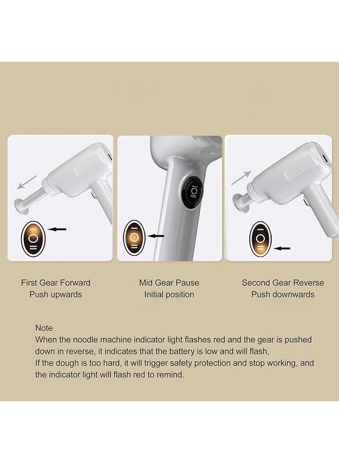 Electric Pasta Maker, Electric Noodle Maker Handheld Press Pasta Machine Automatic Portable Noodle Maker with 6 Noodle Molds for Home, Cordless Pasta Machine  - Image 5