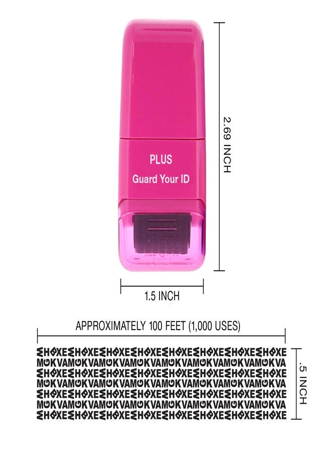 Plus Guard Your ID Mini Roller Stamp, Pink - Image 4