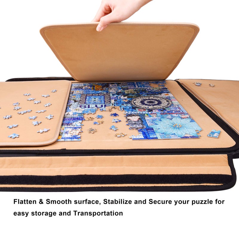 ALL4JIG 1500 Pieces Jigsaw Puzzle Board, Portable Puzzle Board, Jigsaw Puzzle Table Board, Puzzle Keeper Puzzle Caddy with Sorting Trays & Detachable Board,Non-Slip Surface - Image 5