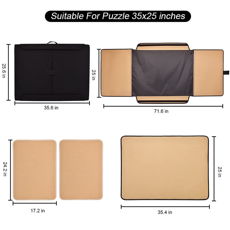 ALL4JIG 1500 Pieces Jigsaw Puzzle Board, Portable Puzzle Board, Jigsaw Puzzle Table Board, Puzzle Keeper Puzzle Caddy with Sorting Trays & Detachable Board,Non-Slip Surface - Image 2