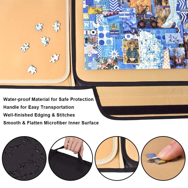 ALL4JIG 1500 Pieces Jigsaw Puzzle Board, Portable Puzzle Board, Jigsaw Puzzle Table Board, Puzzle Keeper Puzzle Caddy with Sorting Trays & Detachable Board,Non-Slip Surface - Image 4