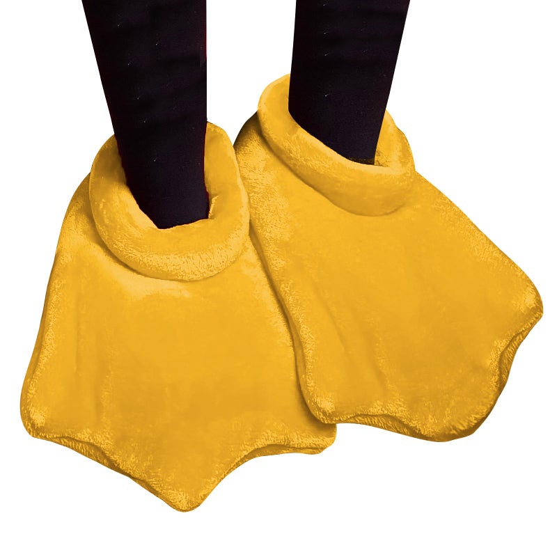 Holiberty Adults Cartoon Duck Feet House Slippers, Cute Fluffy Duck Paw Claw Indoor Ankle Bootie Shoes Funny Halloween Christmas Animal Costume Fuzzy Plush Winter Warm Home Slippers Socks for Women Men - Image 4