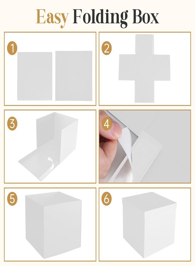 Donyang Gift Box, 12x12x10 inches Large White Gift Boxes for Presents with Lids, Birthday Box, Groomsman Proposal Box, for Wedding, Valentine's Day, Mother's Day, Halloween, Christmas Gift Packging - Image 4