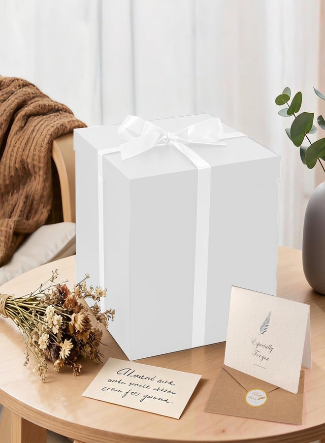 Donyang Gift Box, 12x12x10 inches Large White Gift Boxes for Presents with Lids, Birthday Box, Groomsman Proposal Box, for Wedding, Valentine's Day, Mother's Day, Halloween, Christmas Gift Packging - Image 5