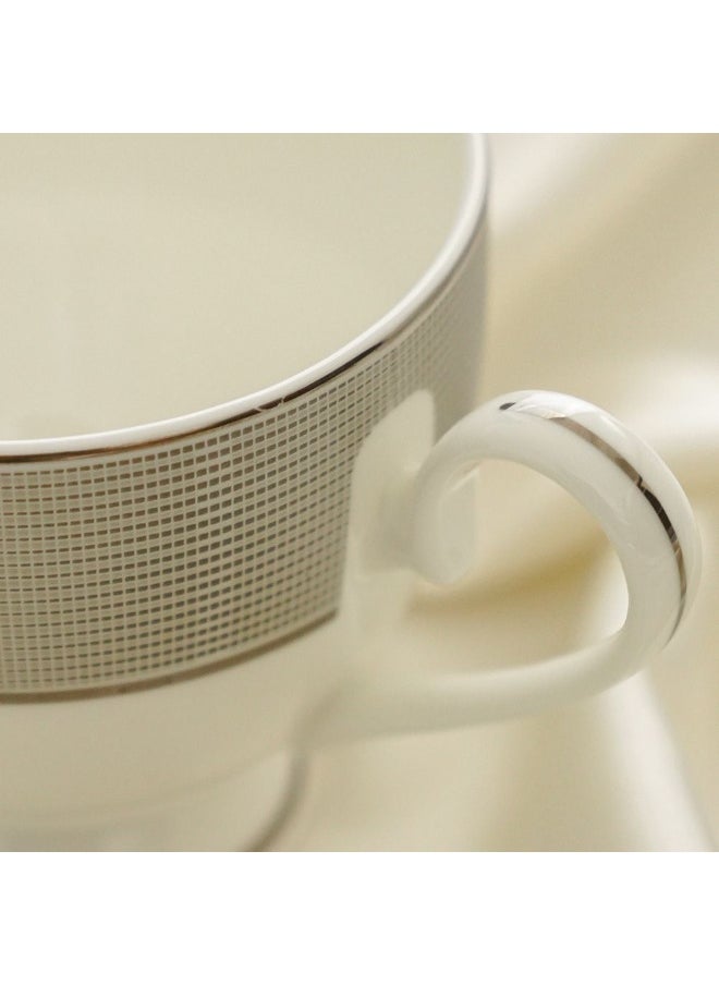 DANUBE HOME Danube Home Riley Fine Bone China Tea Cup And Saucer Set 220Ml Elegant Design Premium Quality Perfect For Tea Or Coffee Durable And Stylish Ideal For Gifting Or Daily Use  - Image 2