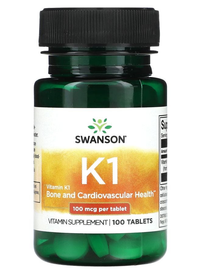 SWANSON Vitamin K1 100 mcg 100 Tablets
