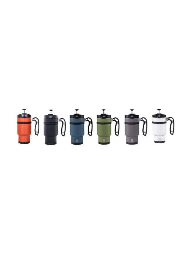 BruTrek Double Shot 3.0 French Press Travel Coffee Mug, 470ml - Bru-Stop Technology with Storage Base and Spill Proof Lid - Stainless Steel with Non-Slip Texture - Obsidian Black - Image 4