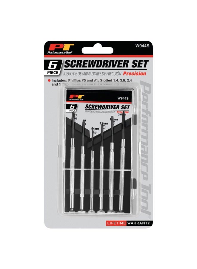 Performance Tool W944S 6-Piece Screwdriver Set with Hardened Steel Blades and Chrome Plated Handles in Convenient Carry Case - Image 2