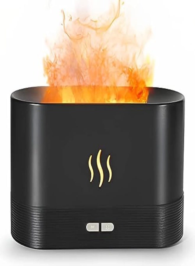 AKDC Depulat Flame Air Diffuser,Humidifier,Portable-Noiseless Aroma Diffuser For Home,Office Or Yoga Essential Oil Diffuser With No-Water Auto-Off Protection(Black) - Image 2
