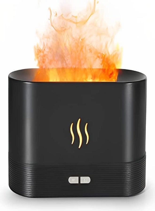 AKDC Depulat Flame Air Diffuser,Humidifier,Portable-Noiseless Aroma Diffuser For Home,Office Or Yoga Essential Oil Diffuser With No-Water Auto-Off Protection(Black) - Image 4