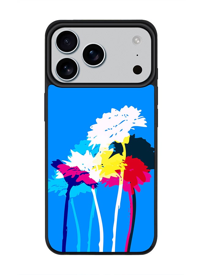 Stylizedd iPhone 17 Pro Max Case, [Compatible with MagSafe] Slim Magnetic cover Phone Case iPhone 17 Pro Max -Bleeding Flowers (Blue) - Image 1