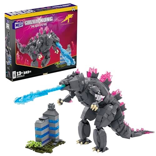 Mega Brands MEGA Godzilla x Kong The New Empire Building Set Action Figure Godzilla with 543 Pieces and Accessories 8 Inches Tall for Adult Collectors - Image 1