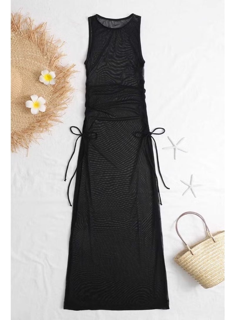 Angelsin Sheer Overlay Dress - Image 2
