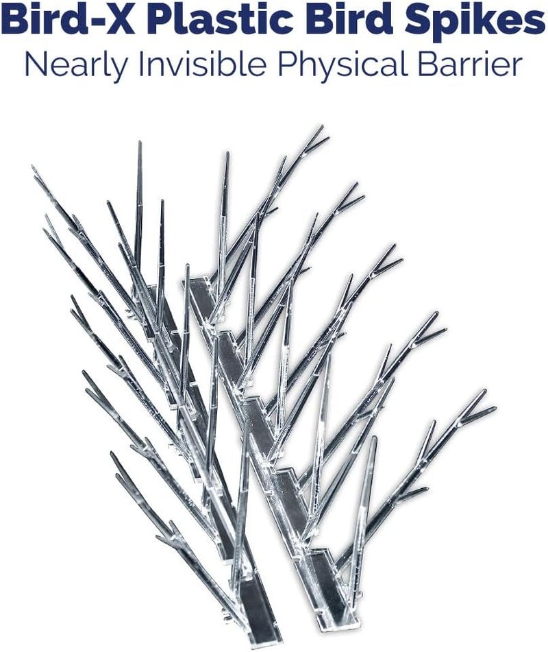 Bird-X Sp-10-Nr Plastic Polycarbonate Bird Spikes Kit with Adhesive Glue - 10 Feet Coverage - Image 2