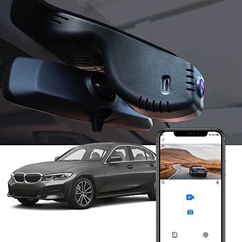 Fitcamx 4K Dash Cam Suitable for BMW 3 4 Series M3 M4 2020-2024 (Model B) 330i 430i Xdrive 330e M340i M440i Coupe, OEM Look, UHD 2160P Video, WiFi Connect & APP, Loop Recording, G-Sensor, 64GB Card - Image 1