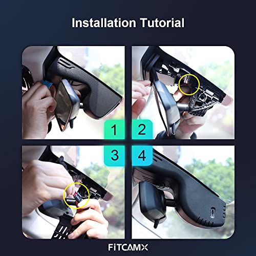 Fitcamx 4K Dash Cam Suitable for BMW 3 4 Series M3 M4 2020-2024 (Model B) 330i 430i Xdrive 330e M340i M440i Coupe, OEM Look, UHD 2160P Video, WiFi Connect & APP, Loop Recording, G-Sensor, 64GB Card - Image 4