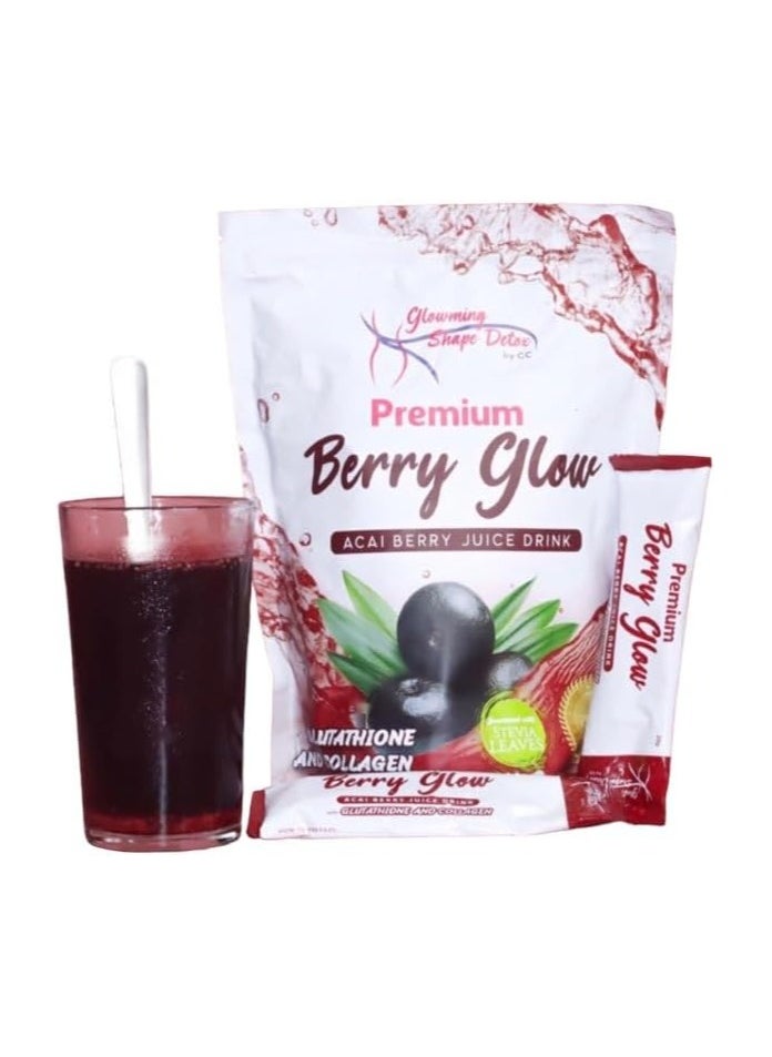 Detox Herbs Glowming Shape Detox Premium Berry Glow Acai Berry Juice Drink & Coffee Shape Coffee Drink 10 Sachets per Pack (Acai Berry Juice) 